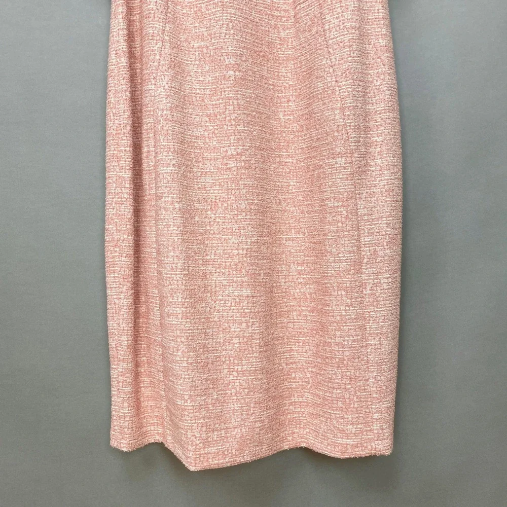 Calvin Klein Tweed Dress Sheath Dress Short Puff Sleeve Plus Size 18W Pink Women - Picture 4 of 13